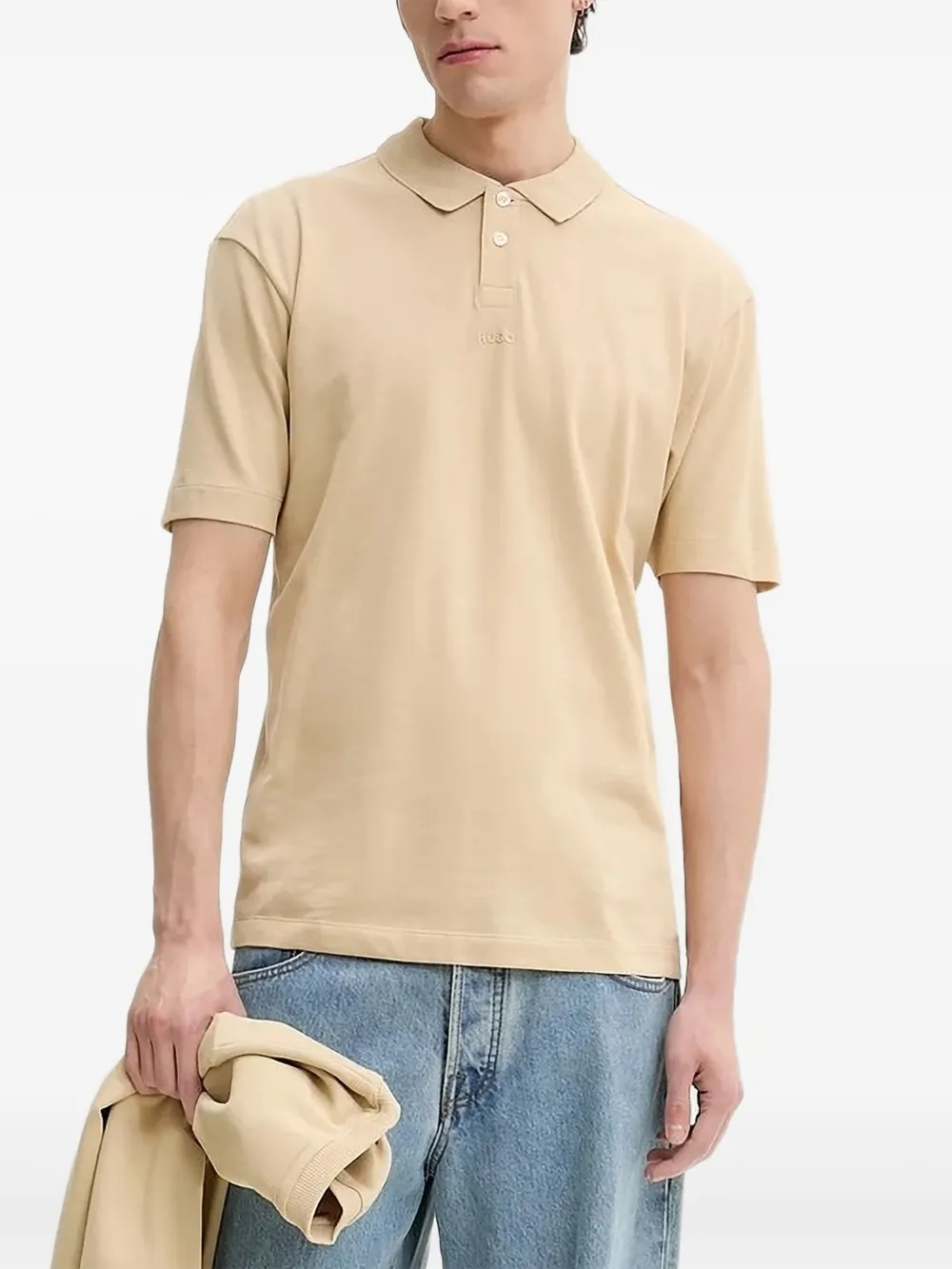 Рубашка поло с логотипом HUGO, нейтральный
Рубашка поло с логотипом HUGO, нейтральный