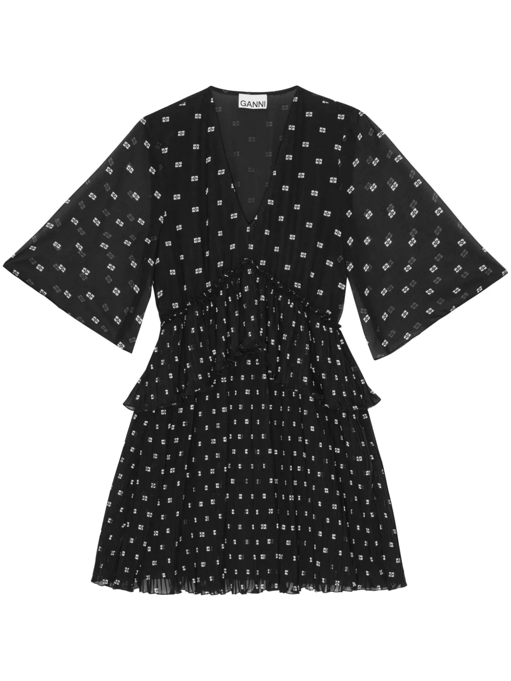 Платье мини с принтом GANNI, черный
Платье мини с принтом GANNI, черный