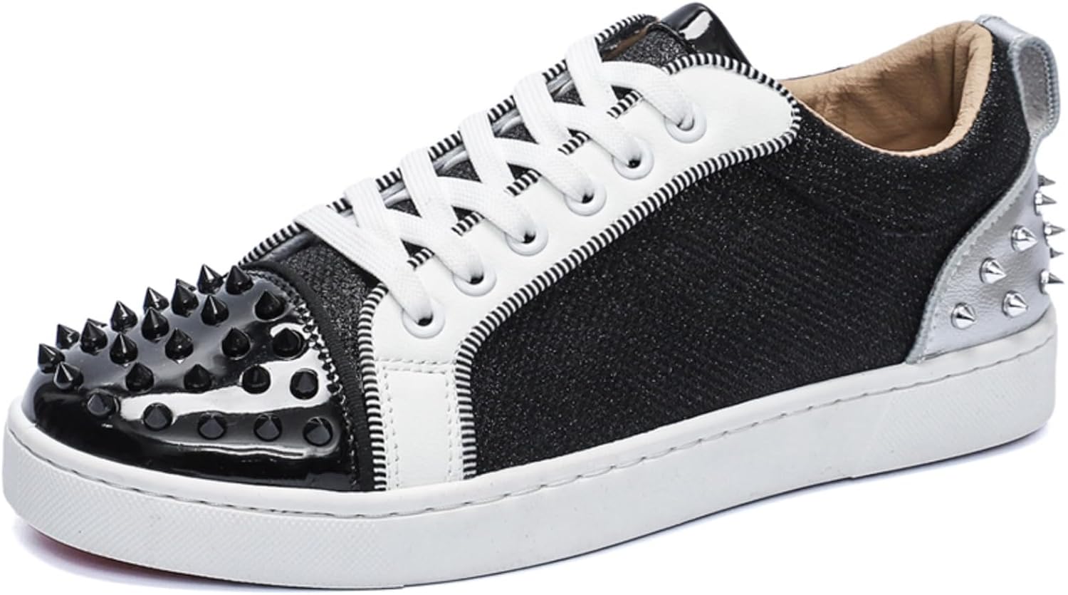 Мужские и панк-кэжуал кроссовки: металлические заклепки, черно-белая кожа с шипами блестящая ткань, шнуровка, удобная обувь Kpdwfms
Мужские и панк-кэжуал кроссовки: металлические заклепки, черно-белая кожа с шипами блестящая ткань, шнуровка, удобная обувь Kpdwfms