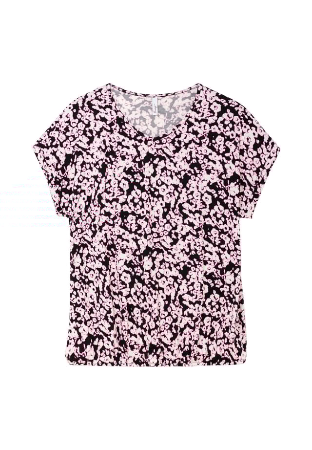 Рубашка с цветочным принтом и эластичным подолом Sheego, черный
Рубашка с цветочным принтом и эластичным подолом Sheego, черный