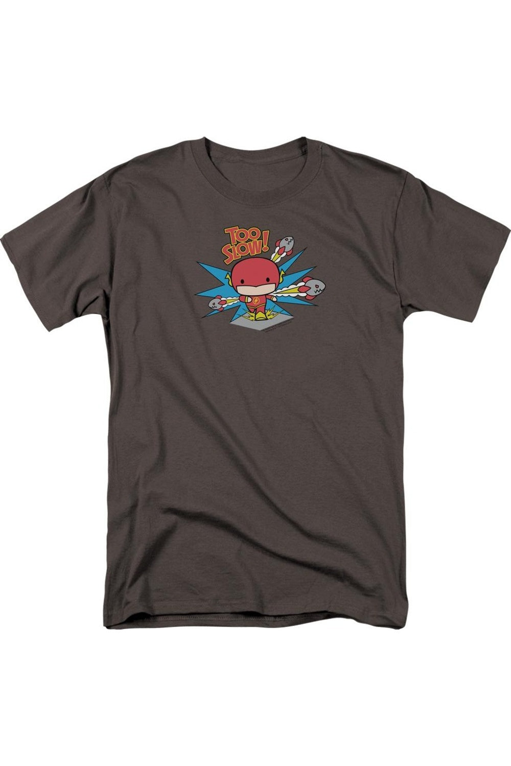 Футболка с коротким рукавом для взрослых DC Comics Flash Too Slow Gildan, цвет charcoal
Футболка с коротким рукавом для взрослых DC Comics Flash Too Slow Gildan, цвет charcoal