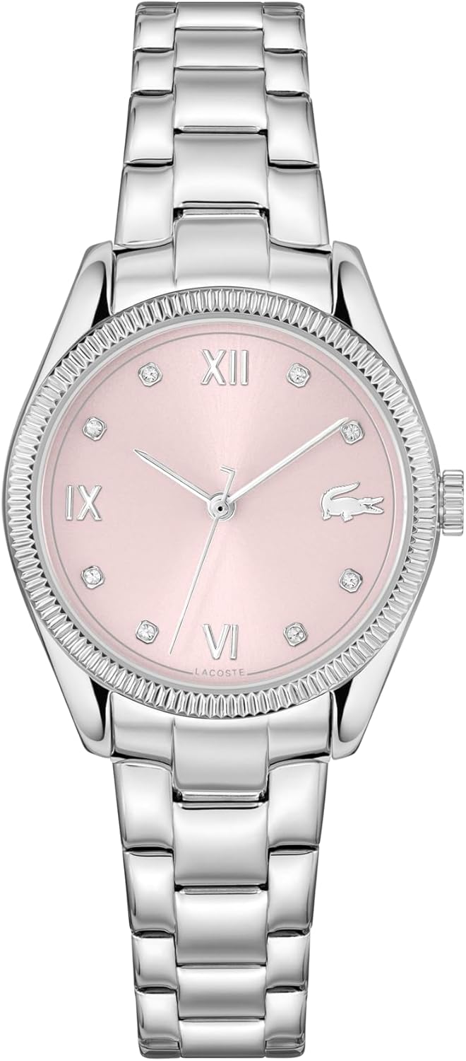 Lacoste Parisienne женские часы 3H Quartz, браслет из нержавеющей стали - современный, классический хронометр - подарок для нее, Silver-Pink
Lacoste Parisienne женские часы 3H Quartz, браслет из нержавеющей стали - современный, классический хронометр - подарок для нее, Silver-Pink
