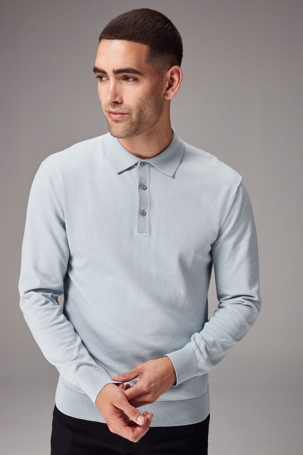 Трикотажная рубашка поло с длинным рукавом Next, голубой
Трикотажная рубашка поло с длинным рукавом Next, голубой