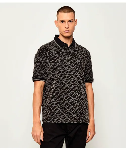 Футболка поло Regular fit Armani Exchange, черный 
Футболка поло Regular fit Armani Exchange, черный