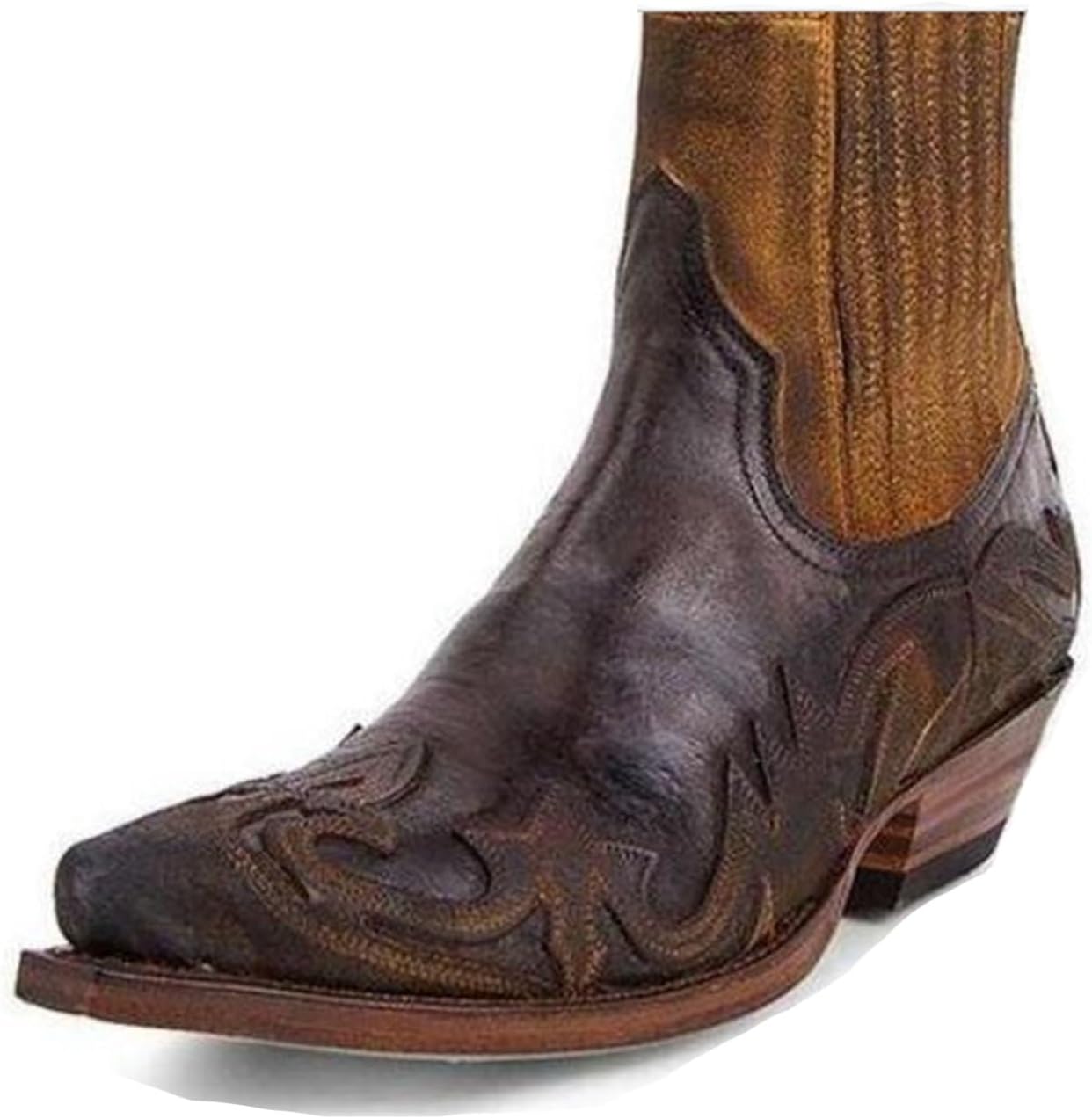 Мужские ковбойские ботинки с низким каблуком, заостренным носком, выполненные из PU кожи с вышивкой и принтом, повседневные рыцарские ботинки ретро классические, унисекс, короткие, для весны и осени (Цвет: темно-коричневый женский / 5.5 мужской)...
Мужские ковбойские ботинки с низким каблуком, заостренным носком, выполненные из PU кожи с вышивкой и принтом, повседневные рыцарские ботинки ретро классические, унисекс, короткие, для весны и осени (Цвет: темно-коричневый женский / 5.5 мужской)...