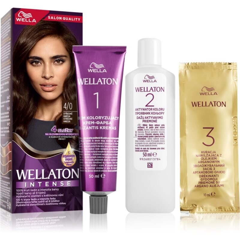 Wella Wellaton Интенсивная стойкая краска для волос с аргановым маслом оттенок 4/0 Medium Brown 1 шт Inna Marka
Wella Wellaton Интенсивная стойкая краска для волос с аргановым маслом оттенок 4/0 Medium Brown 1 шт Inna Marka
