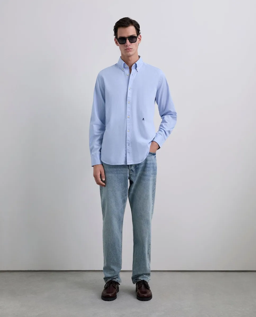 Мужская хлопковая рубашка классического кроя Scalpers, светло-голубой
Мужская хлопковая рубашка классического кроя Scalpers, светло-голубой