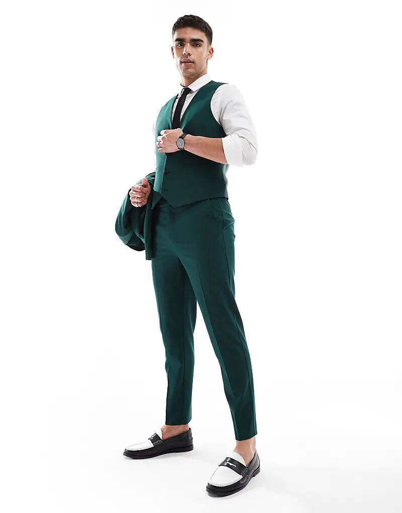 Зауженные брюки ASOS DESIGN темно-зеленого цвета
Зауженные брюки ASOS DESIGN темно-зеленого цвета