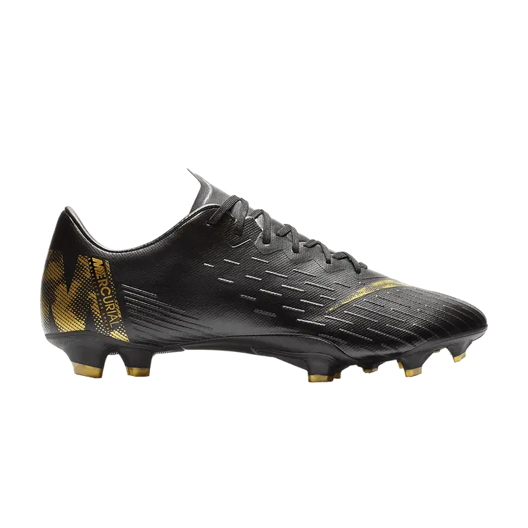 Кроссовки Vapor 12 Pro FG 'Black Metallic Vivid Gold', черный 
Кроссовки Vapor 12 Pro FG 'Black Metallic Vivid Gold', черный