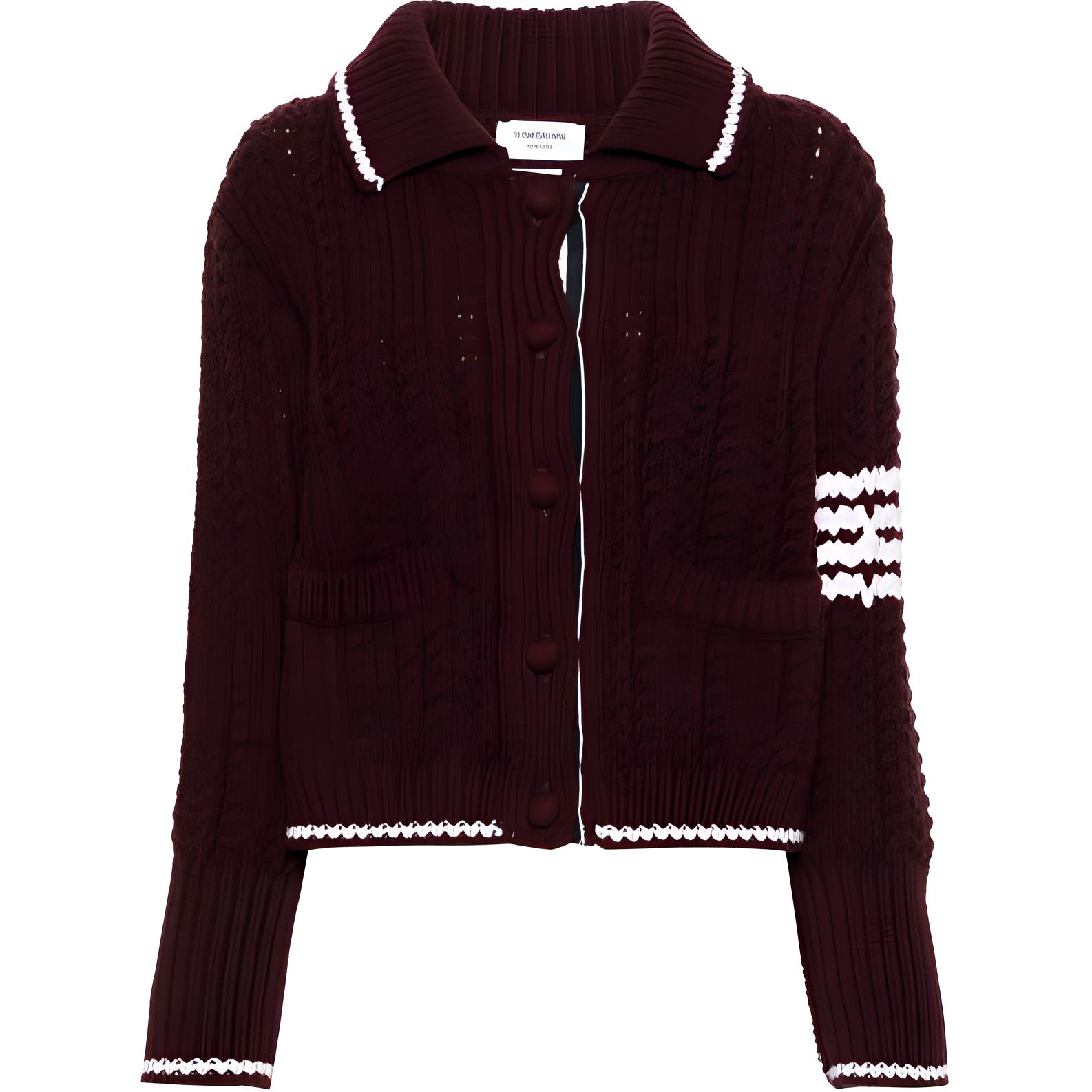 Кардиган из 100% шерсти 4-Bar THOM BROWNE, Burgundy
Кардиган из 100% шерсти 4-Bar THOM BROWNE, Burgundy