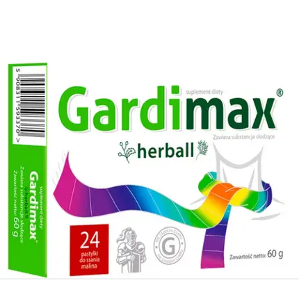 Gardimax Herbal 24 пастилки для увлажнения горла и гортани Tactica
Gardimax Herbal 24 пастилки для увлажнения горла и гортани Tactica