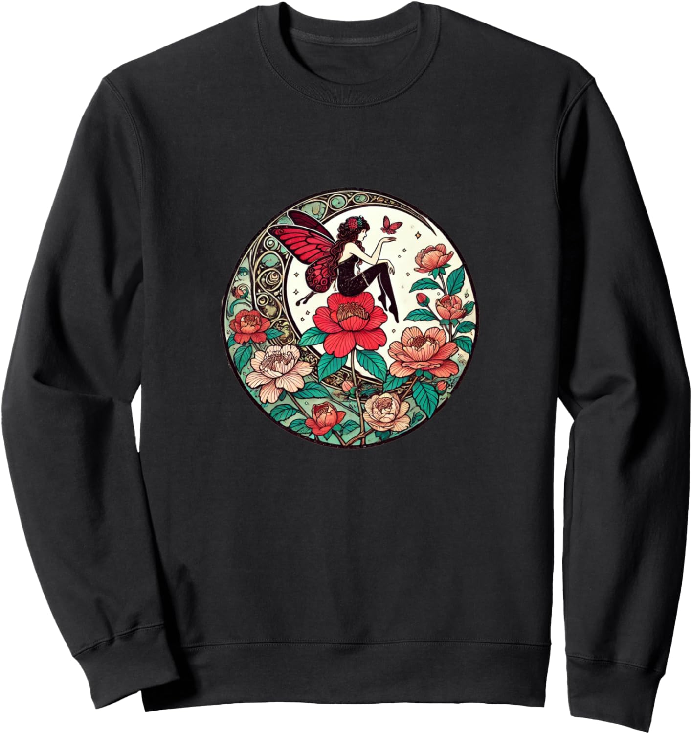 Иллюстрация «Цветочная фея» в стиле модерн, толстовка с изображением сказочного сада Vintage Fairy Snugg, черный
Иллюстрация «Цветочная фея» в стиле модерн, толстовка с изображением сказочного сада Vintage Fairy Snugg, черный