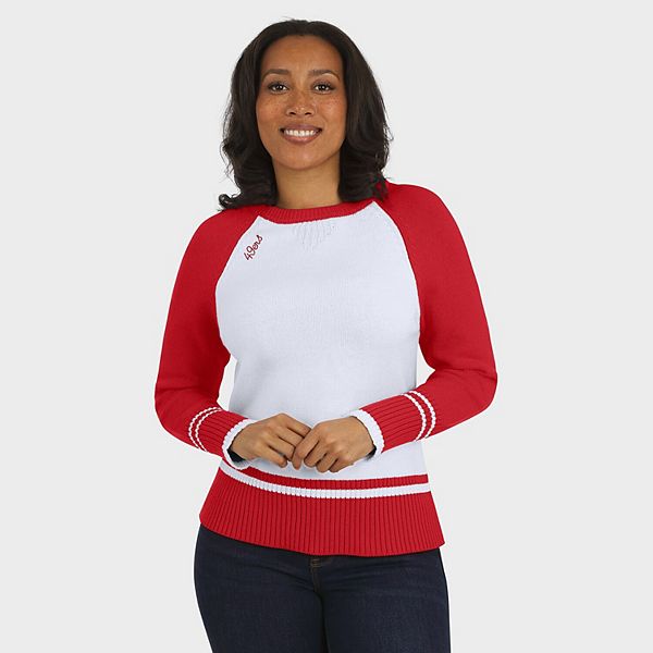 Женский свитер с регланными рукавами в цветах San Francisco 49ers белый/алый Wear By Erin Andrews
Женский свитер с регланными рукавами в цветах San Francisco 49ers белый/алый Wear By Erin Andrews