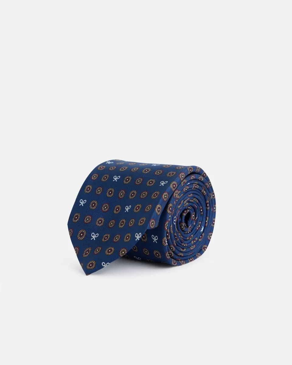 Геометрические шелковые галстуки-ракетки Silbon, синий
Геометрические шелковые галстуки-ракетки Silbon, синий