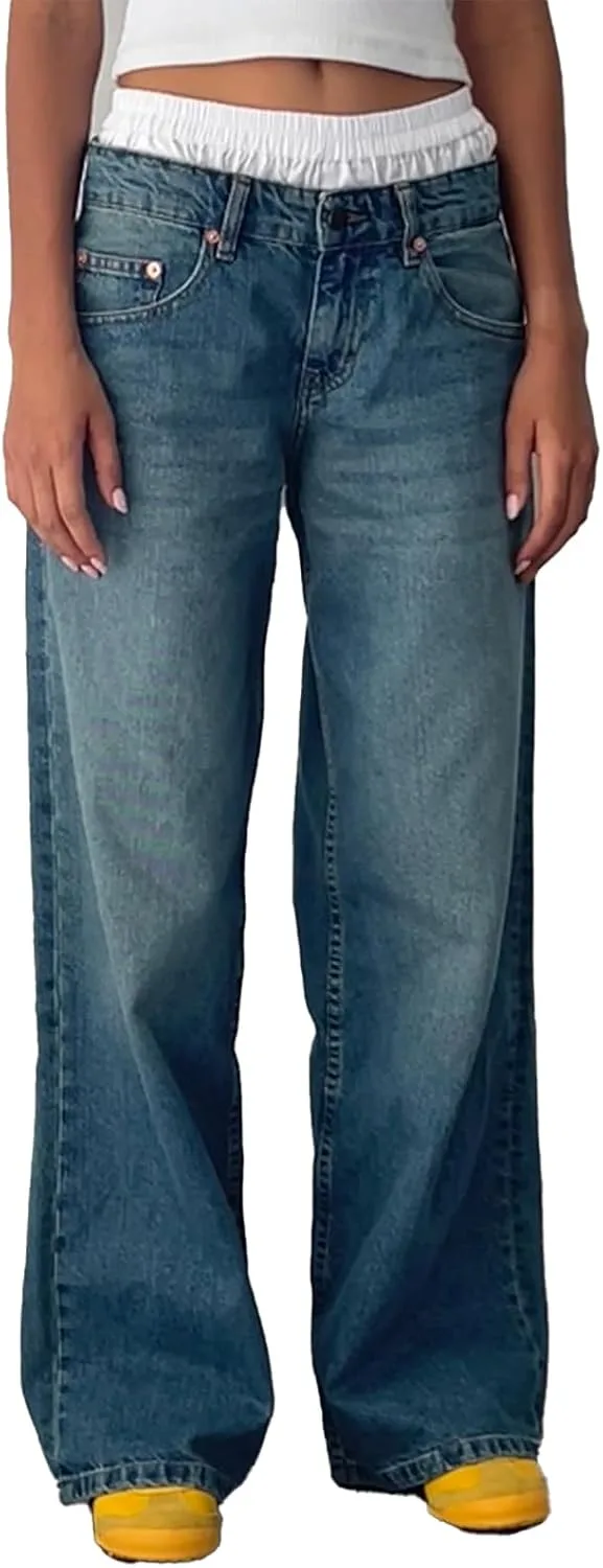 Джинсы low rise baggy straight leg для женщин Xadsfeel
Джинсы low rise baggy straight leg для женщин Xadsfeel