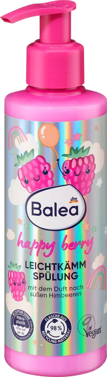 Кондиционер для легкого расчесывания Happy Berry 200мл Balea
Кондиционер для легкого расчесывания Happy Berry 200мл Balea