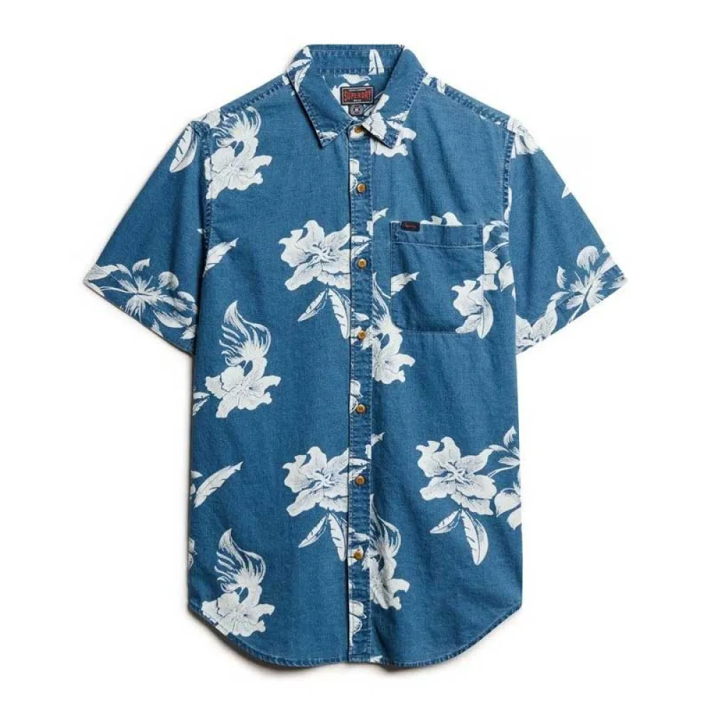 Рубашка с коротким рукавом Superdry Vintage Loom, синий
Рубашка с коротким рукавом Superdry Vintage Loom, синий