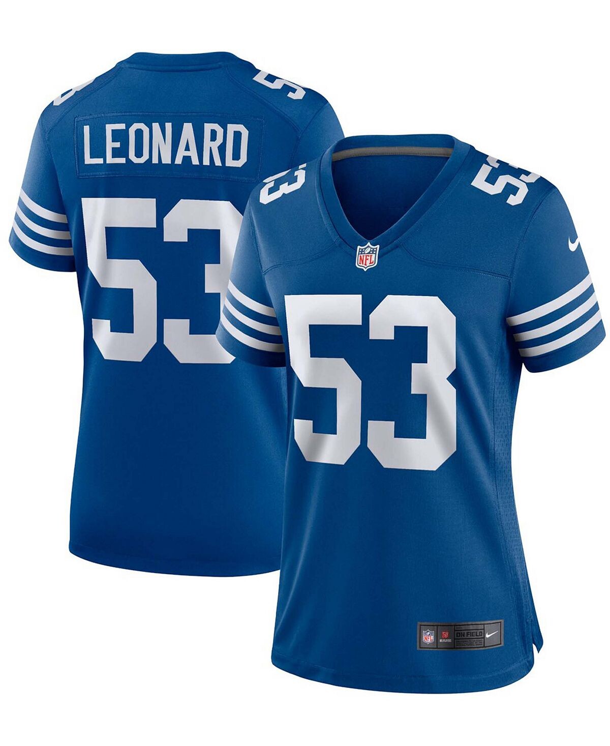 Женская футболка Darius Leonard Royal Indianapolis Colts Alternate Game Nike
Женская футболка Darius Leonard Royal Indianapolis Colts Alternate Game Nike