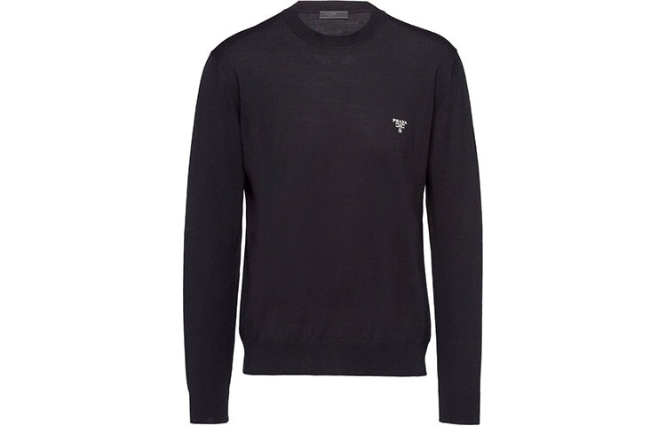 Джемпер мужской Prada Logo-embroidered, черный 
Джемпер мужской Prada Logo-embroidered, черный