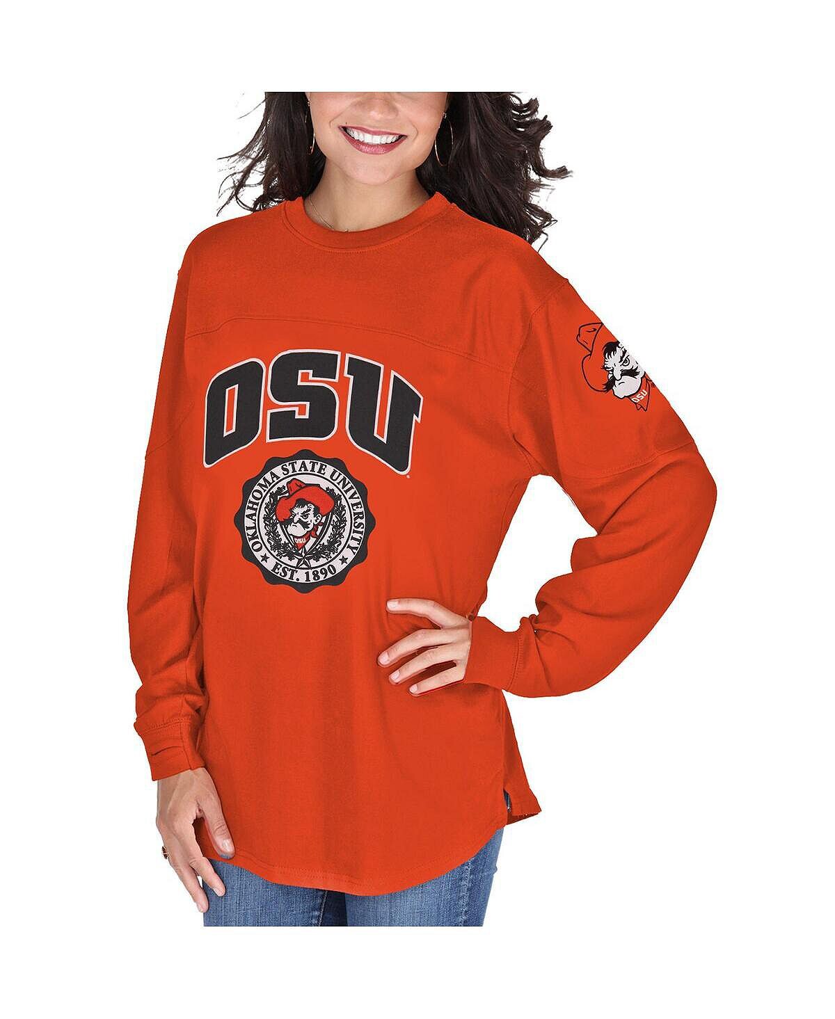 Женская оранжевая футболка с длинным рукавом Oklahoma State Cowboys Edith Pressbox, Оранжевый, Женская оранжевая футболка с длинным рукавом Oklahoma State Cowboys Edith Pressbox
Женская оранжевая футболка с длинным рукавом Oklahoma State Cowboys Edith Pressbox, Оранжевый, Женская оранжевая футболка с длинным рукавом Oklahoma State Cowboys Edith Pressbox