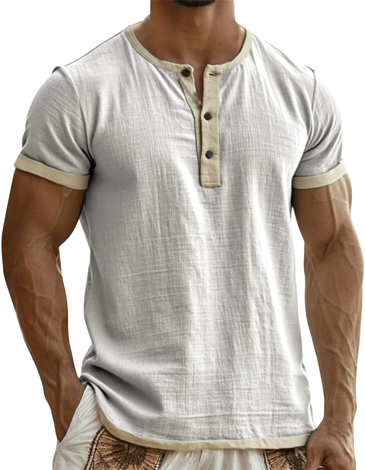 Футболка Mokaloha мужская с коротким рукавом, хлопковая, в стиле хенли
Футболка Mokaloha мужская с коротким рукавом, хлопковая, в стиле хенли