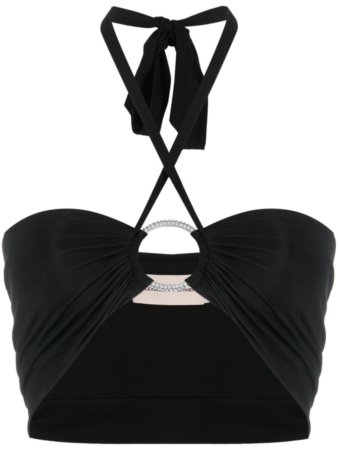 Alexandre Vauthier укороченный топ с вырезом халтер, черный
Alexandre Vauthier укороченный топ с вырезом халтер, черный