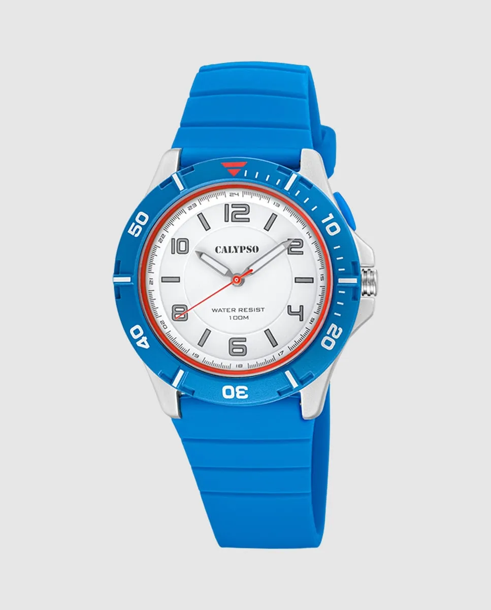 Мужские часы Sweet Time K5857/2 из синей резины Calypso, синий
Мужские часы Sweet Time K5857/2 из синей резины Calypso, синий