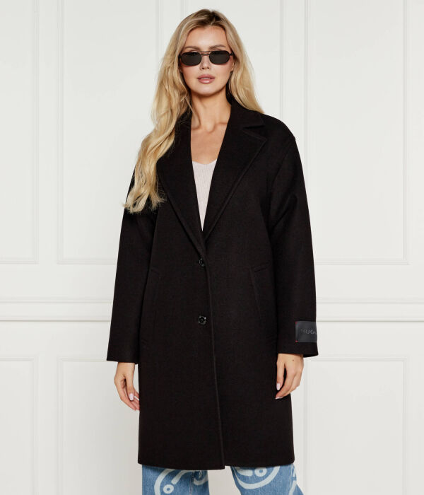 Пальто женское Hugo Матеа-1 свободного кроя с добавлением шерсти, черный
Пальто женское Hugo Матеа-1 свободного кроя с добавлением шерсти, черный