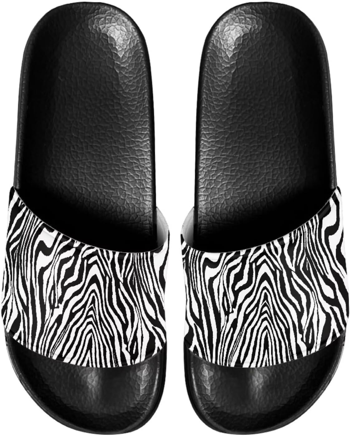 Противоскользящие сланцы для женщин и мужчин, открытые босоножки для дома, удобные плоские шлепанцы для ванной и пляжа Annejudy, Zebra Stripes
Противоскользящие сланцы для женщин и мужчин, открытые босоножки для дома, удобные плоские шлепанцы для ванной и пляжа Annejudy, Zebra Stripes
