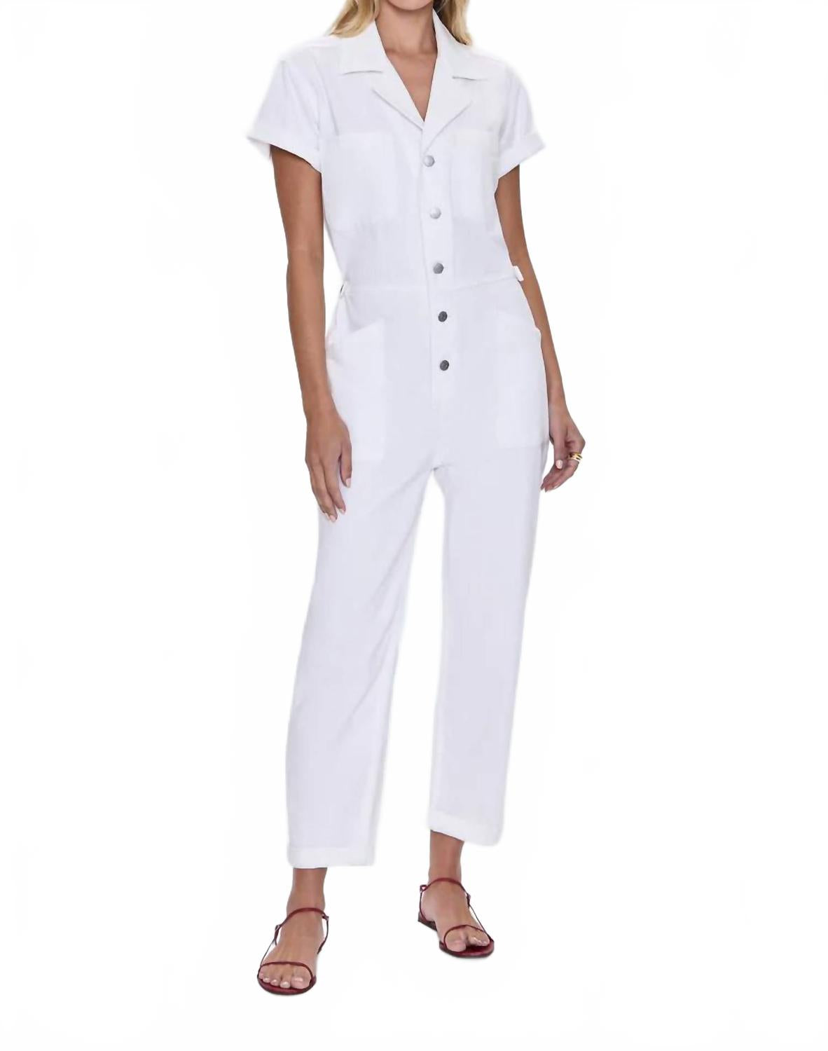 Гровер Комбинезон свободного кроя в ярком белом PISTOLA 
Гровер Комбинезон свободного кроя в ярком белом PISTOLA