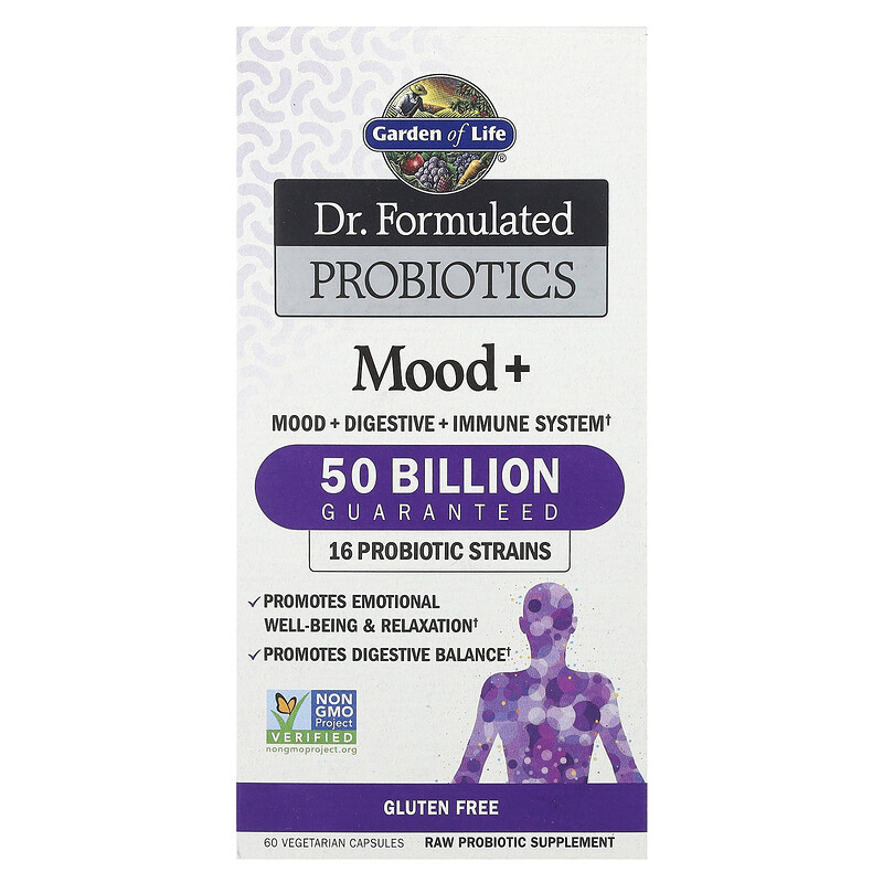 Garden of Life, Цельнопищевой магний Формулированные пробиотики, Mood +, 50 млрд, 60 вегетарианских капсул
Garden of Life, Цельнопищевой магний Формулированные пробиотики, Mood +, 50 млрд, 60 вегетарианских капсул