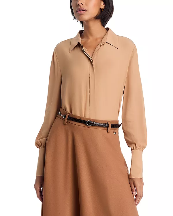 Блузка из струящейся ткани Herno, бежевый
Блузка из струящейся ткани Herno, бежевый