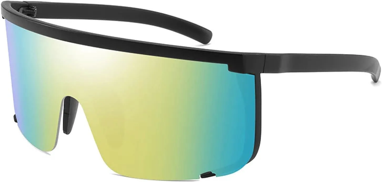 Большие солнцезащитные очки без оправы для женщин, мужчин и девушек, цельные линзы, большая оправа, защита от УФ-излучения UV400 TVTBBVV, Black-blue Yellow
Большие солнцезащитные очки без оправы для женщин, мужчин и девушек, цельные линзы, большая оправа, защита от УФ-излучения UV400 TVTBBVV, Black-blue Yellow