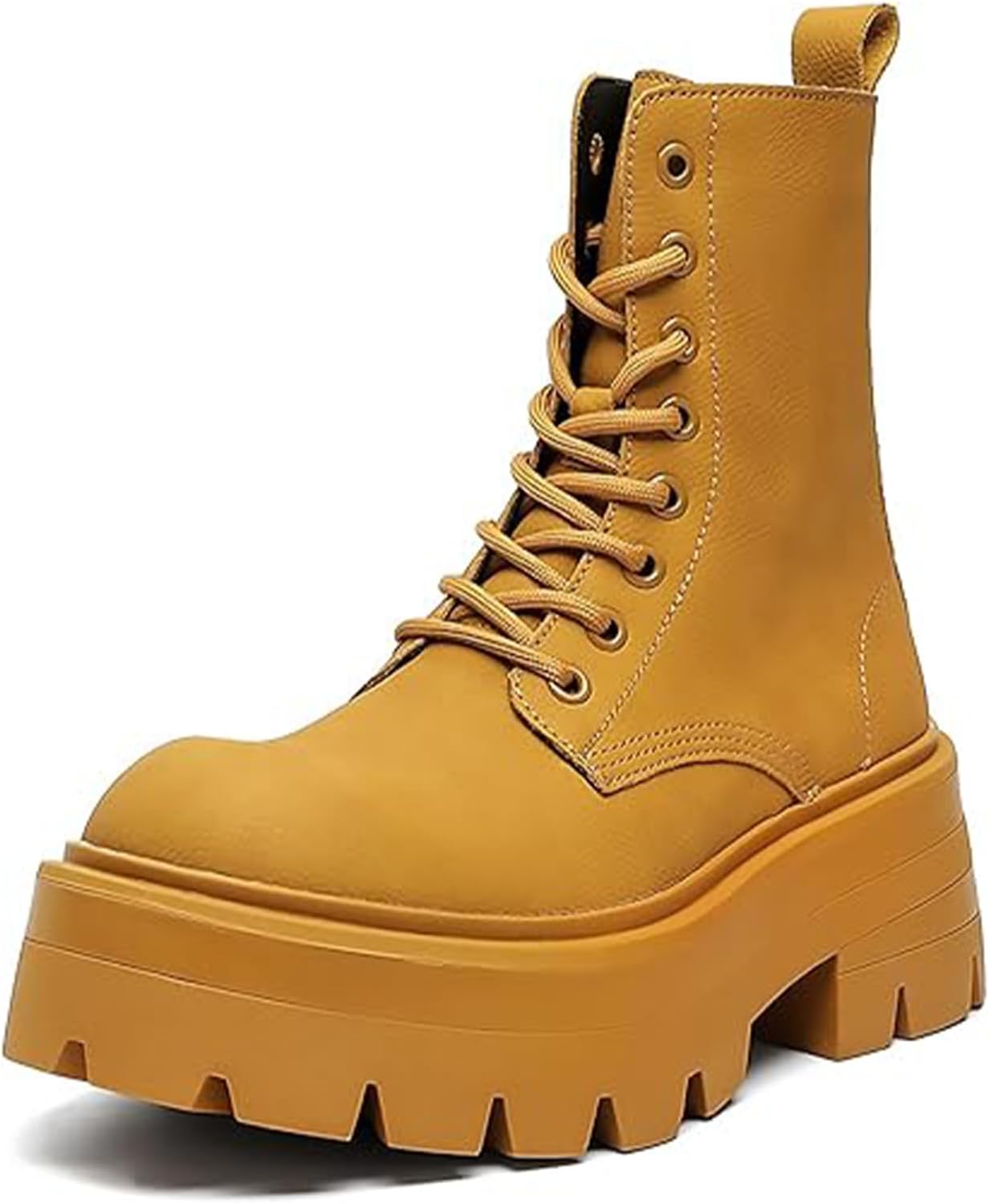 Мужские кожаные ботинки на шнуровке с платформой, с широким носком, высокие, с боковой молнией, комфортные водонепроницаемые байкерские ботинки Generic, желтый
Мужские кожаные ботинки на шнуровке с платформой, с широким носком, высокие, с боковой молнией, комфортные водонепроницаемые байкерские ботинки Generic, желтый