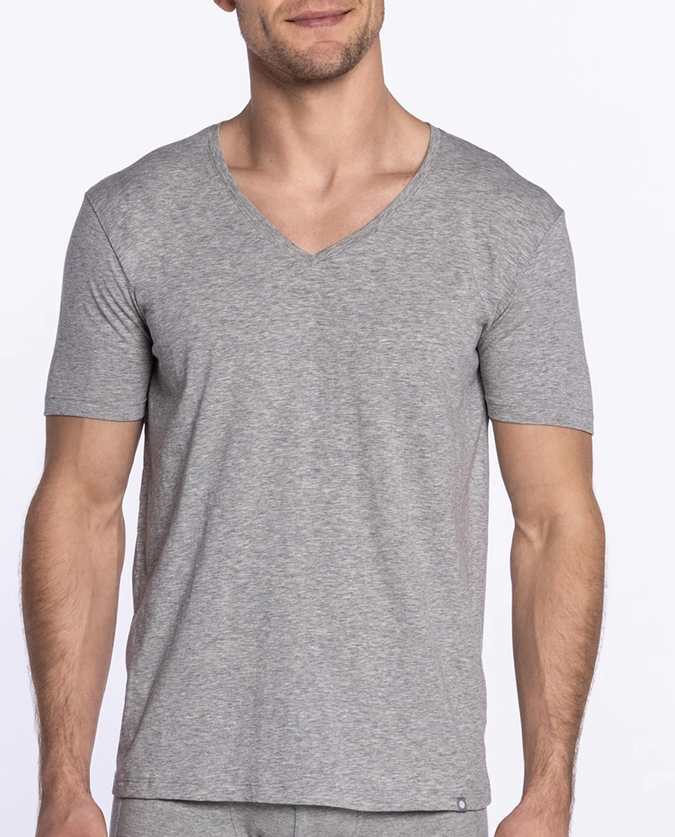 Мужская футболка с короткими рукавами и V-образным вырезом Punto Blanco, серый 
Мужская футболка с короткими рукавами и V-образным вырезом Punto Blanco, серый