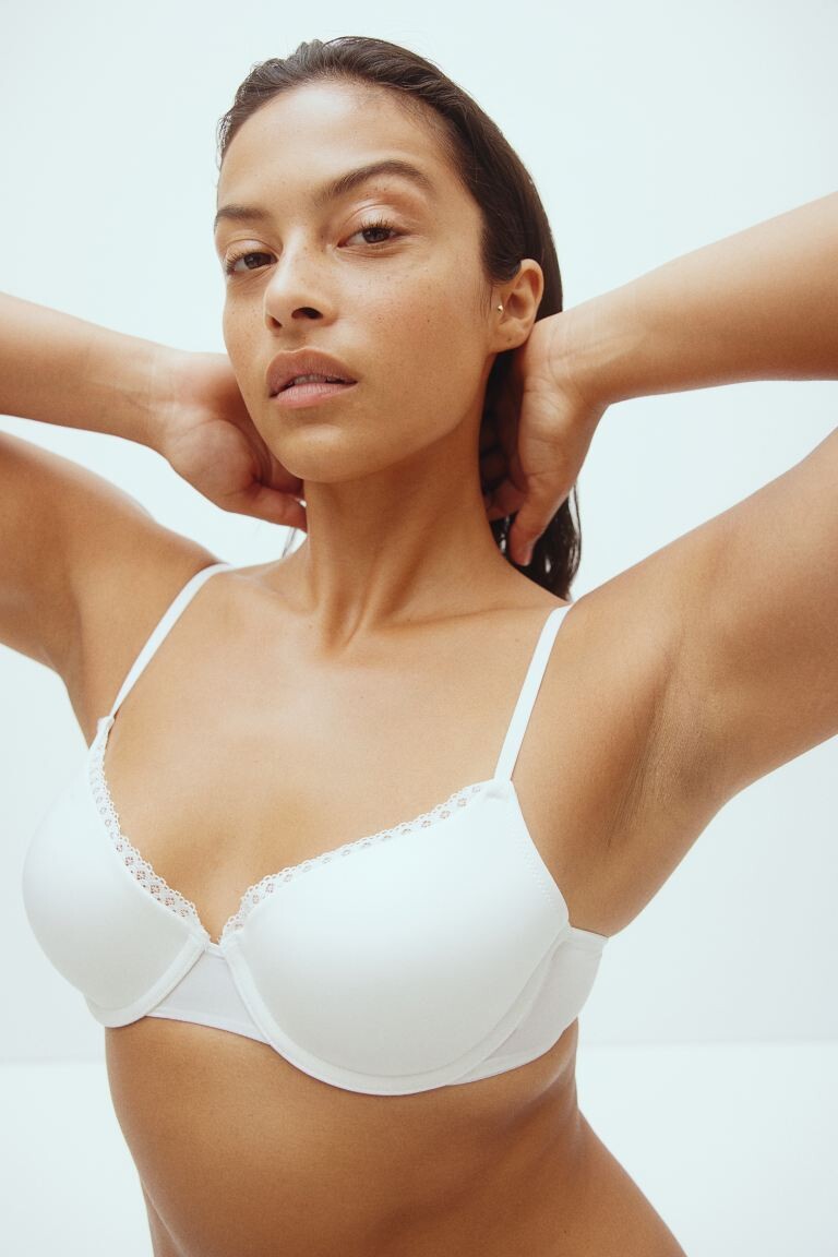 Комплект из двух бюстгальтеров из микрофибры на косточках с мягкой подкладкой H&M, белый
Комплект из двух бюстгальтеров из микрофибры на косточках с мягкой подкладкой H&M, белый