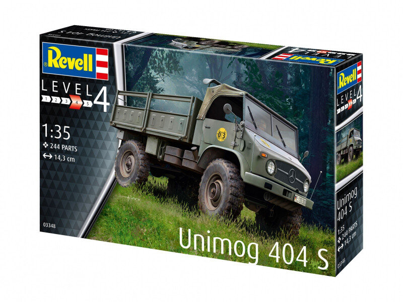 Комплект модели автомобиля UNIMOG 404 S 1/35 Revell
Комплект модели автомобиля UNIMOG 404 S 1/35 Revell