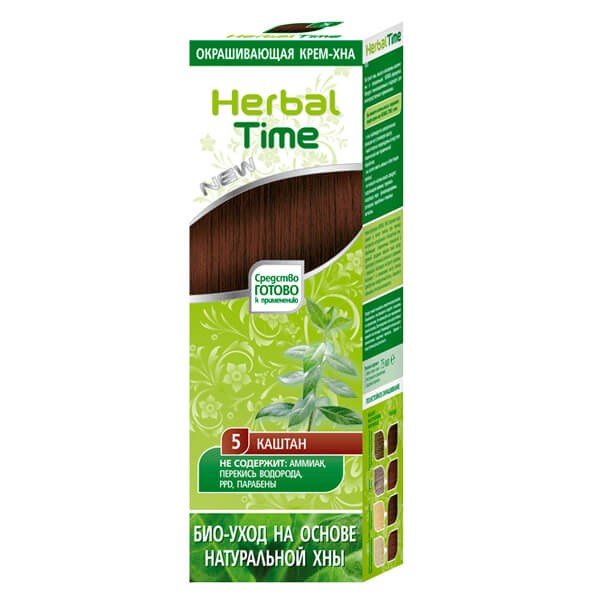 Herbal Time Natural Henna Каштан 75 мл
Herbal Time Natural Henna Каштан 75 мл