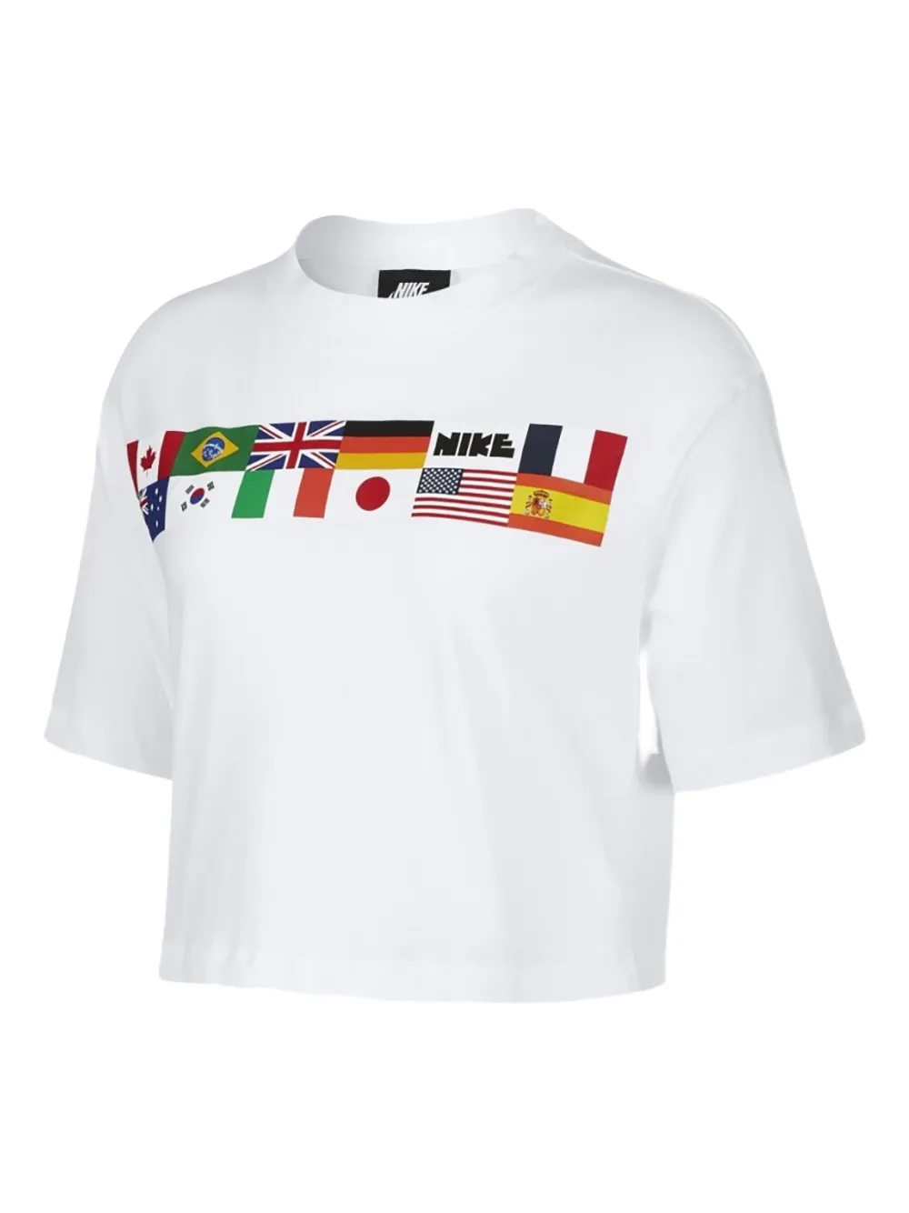 Укороченная футболка с флагом Nike, белый
Укороченная футболка с флагом Nike, белый
