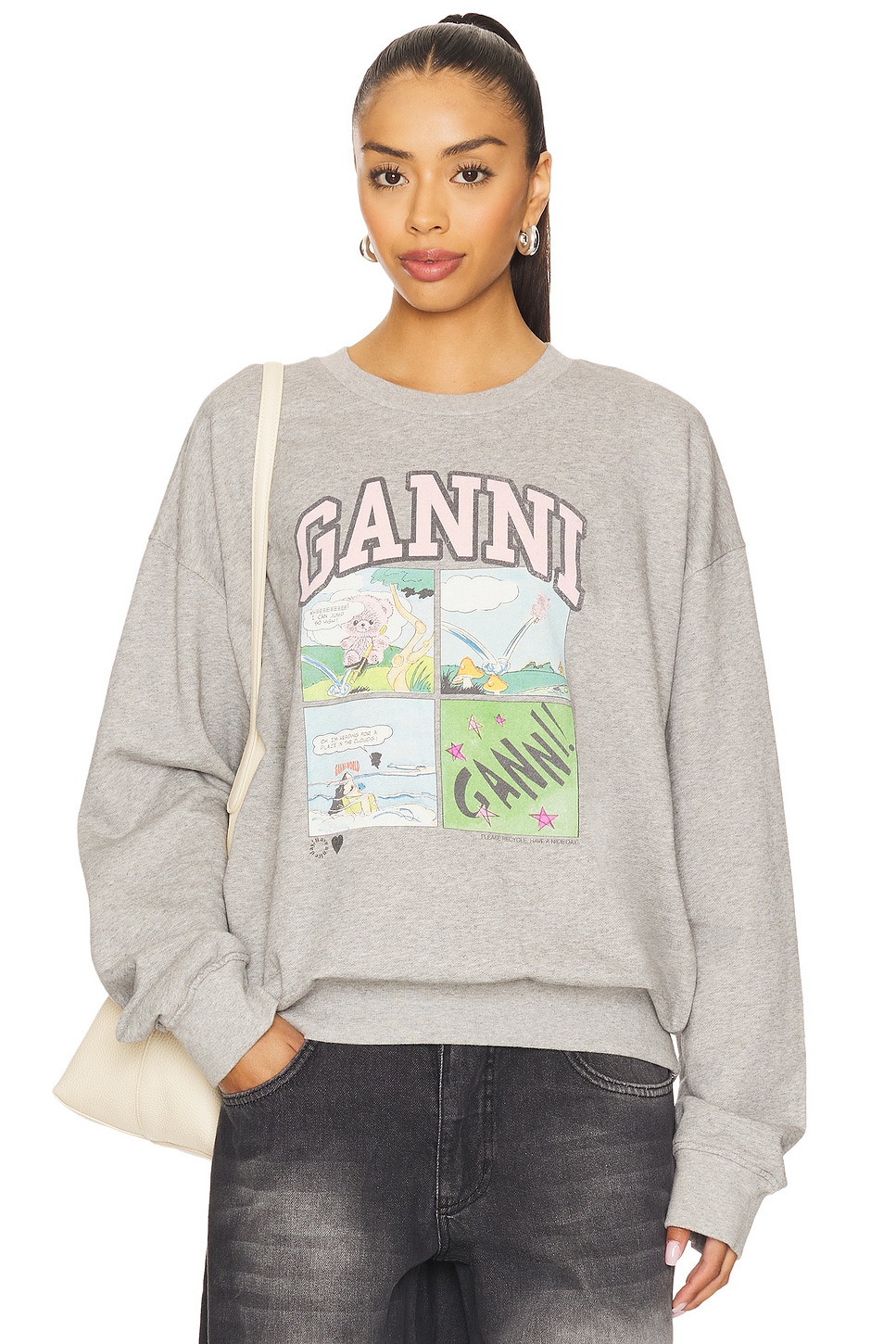 Оверсайз-толстовка Isoli bd Ganni, paloma melange
Оверсайз-толстовка Isoli bd Ganni, paloma melange