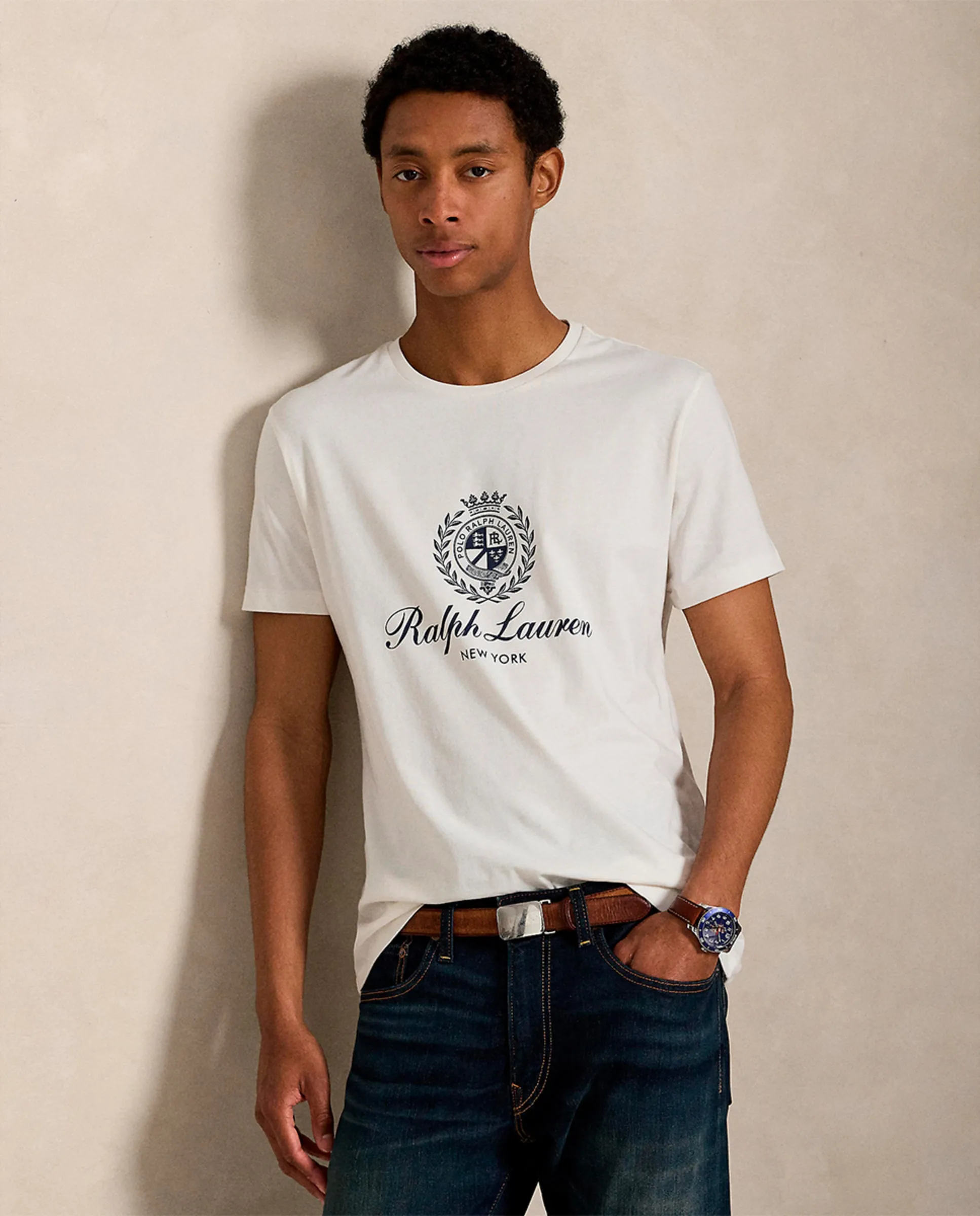 Мужская футболка стандартного кроя из джерси Polo Ralph Lauren, белый
Мужская футболка стандартного кроя из джерси Polo Ralph Lauren, белый