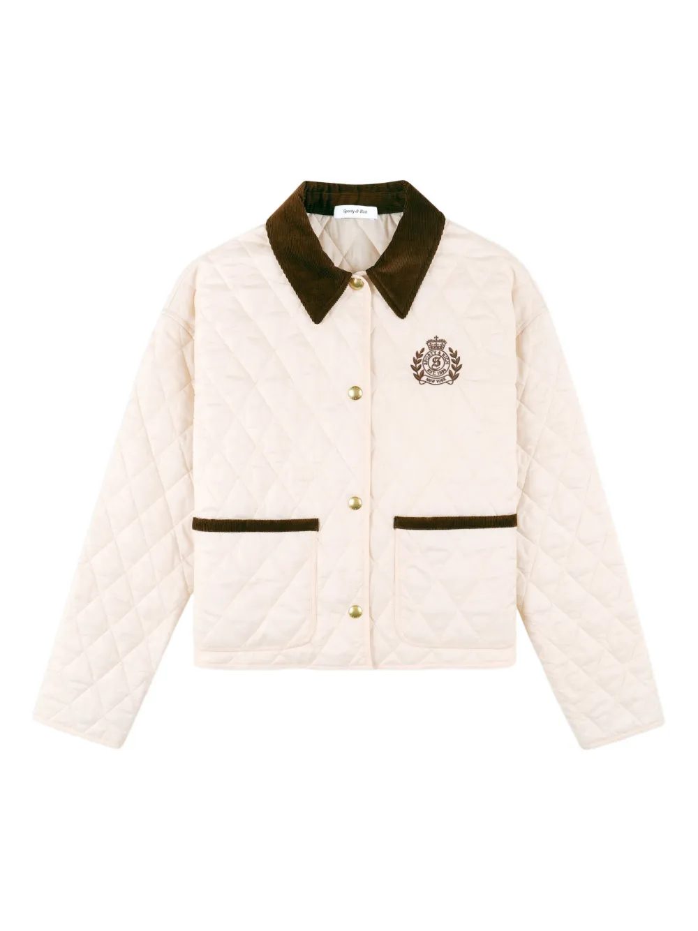 Стеганая вышитая куртка-пуховик Sporty & Rich, белый
Стеганая вышитая куртка-пуховик Sporty & Rich, белый