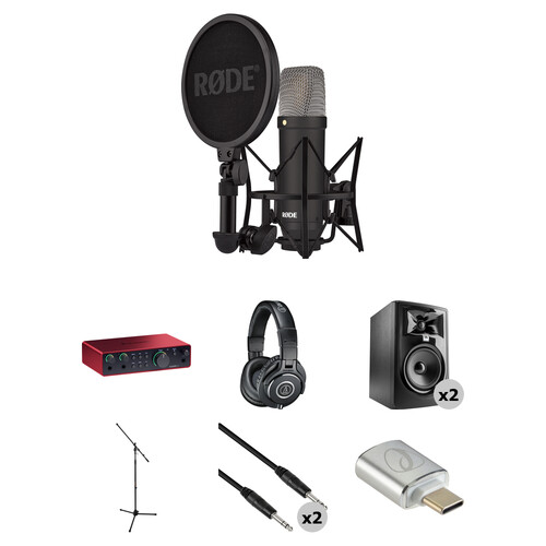Студийный комплект микрофонов RODE NT1 Signature Series с интерфейсом Scarlett 2i2, мониторами и аксессуарами (черный)
Студийный комплект микрофонов RODE NT1 Signature Series с интерфейсом Scarlett 2i2, мониторами и аксессуарами (черный)