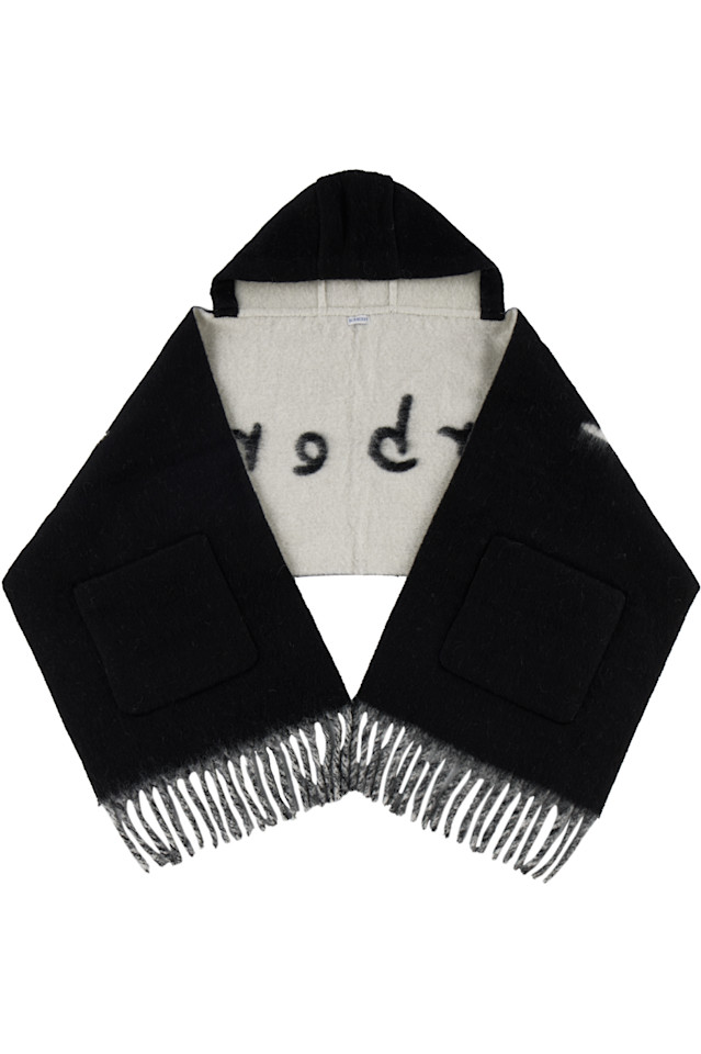 Шарф с капюшоном из смеси шерсти альпаки с логотипом Burberry, черный
Шарф с капюшоном из смеси шерсти альпаки с логотипом Burberry, черный