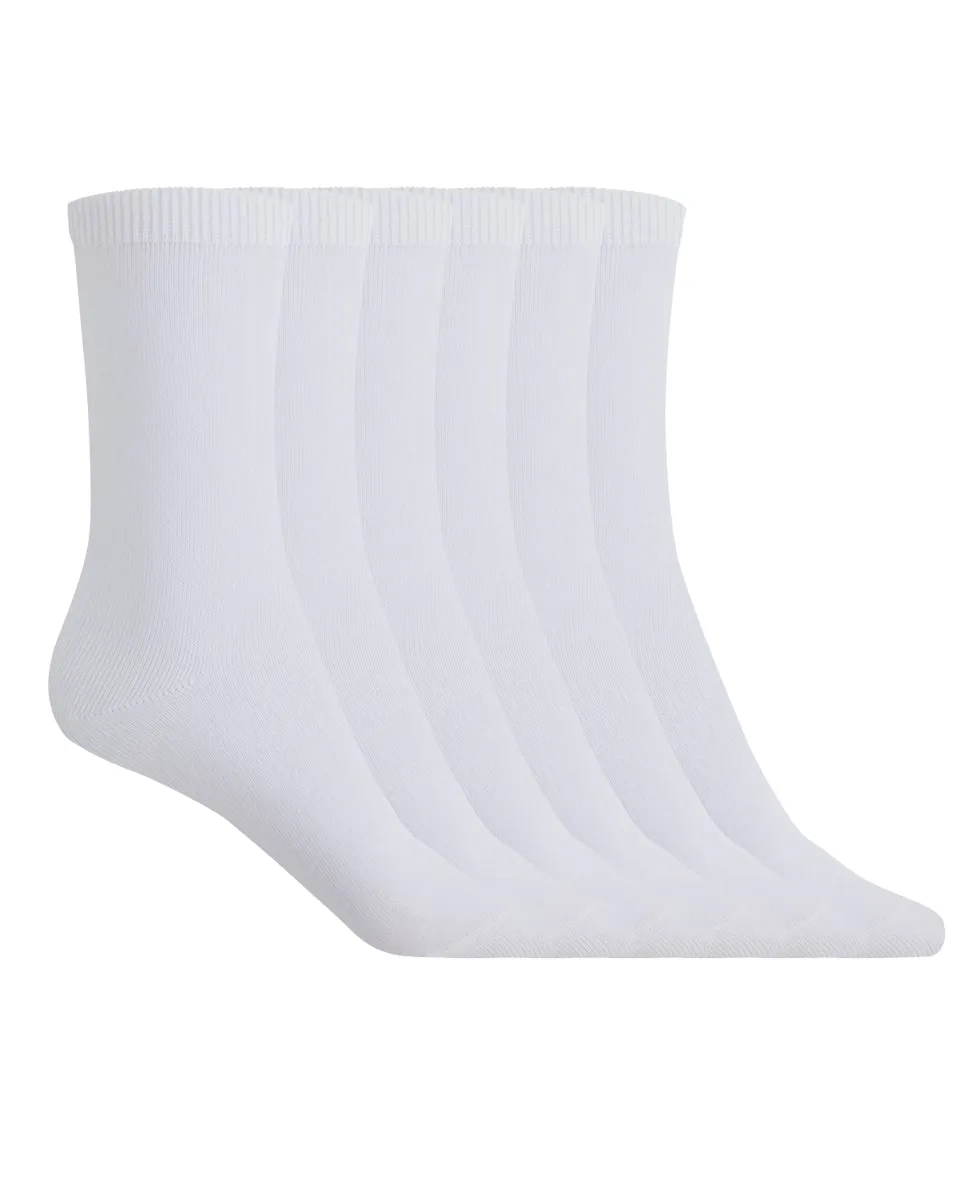 Набор из 6 пар однотонных хлопковых носков Basix Punto Blanco, белый
Набор из 6 пар однотонных хлопковых носков Basix Punto Blanco, белый