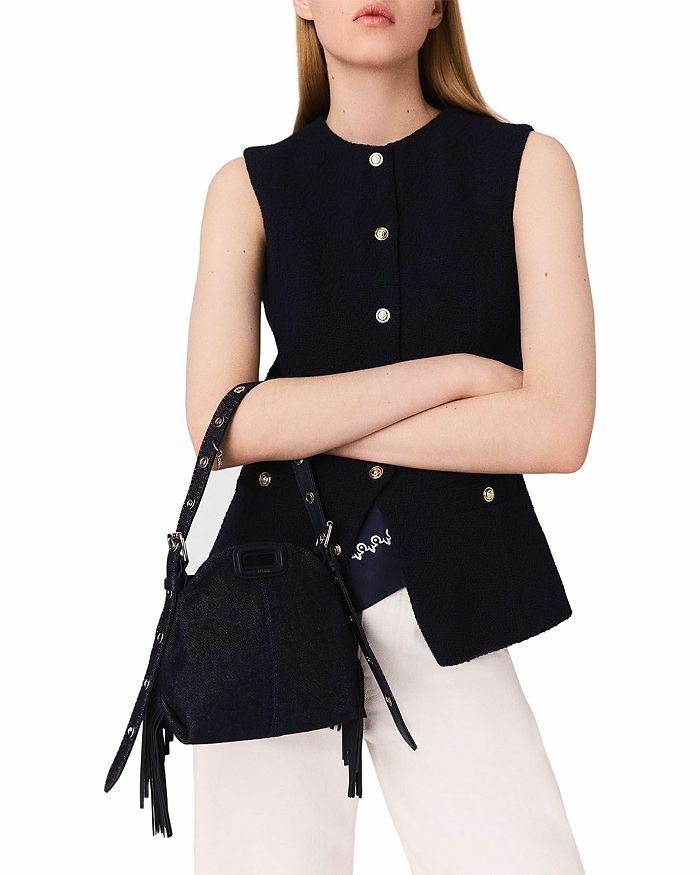 Длинный безрукавный твидовый жакет Maje, синий
Длинный безрукавный твидовый жакет Maje, синий