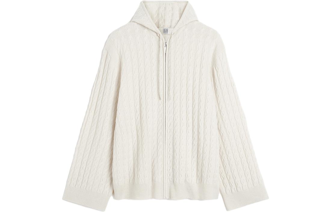 Худи с молнией и вязкой "косу" TOTEME, белый
Худи с молнией и вязкой "косу" TOTEME, белый