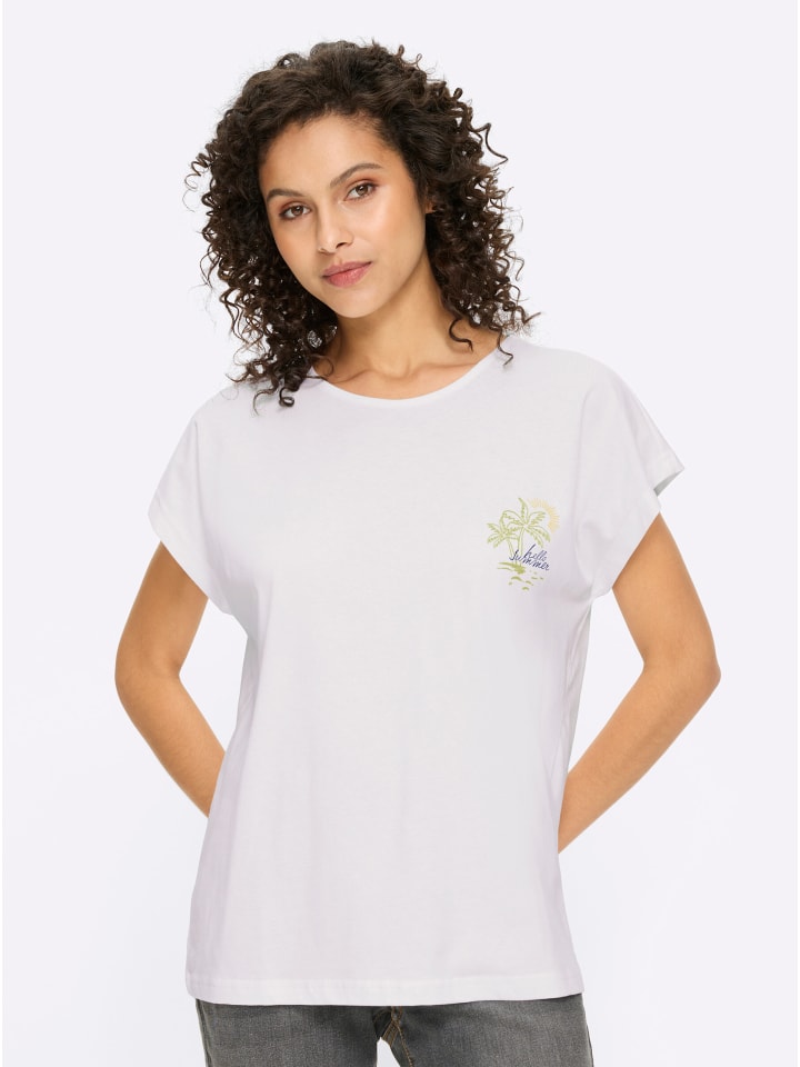 Рубашка с короткими рукавами белого и джинсово-синего цветов Heine
Рубашка с короткими рукавами белого и джинсово-синего цветов Heine