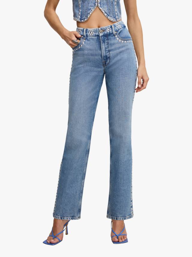 Джинсы с заклепками good icon Good American, синий
Джинсы с заклепками good icon Good American, синий