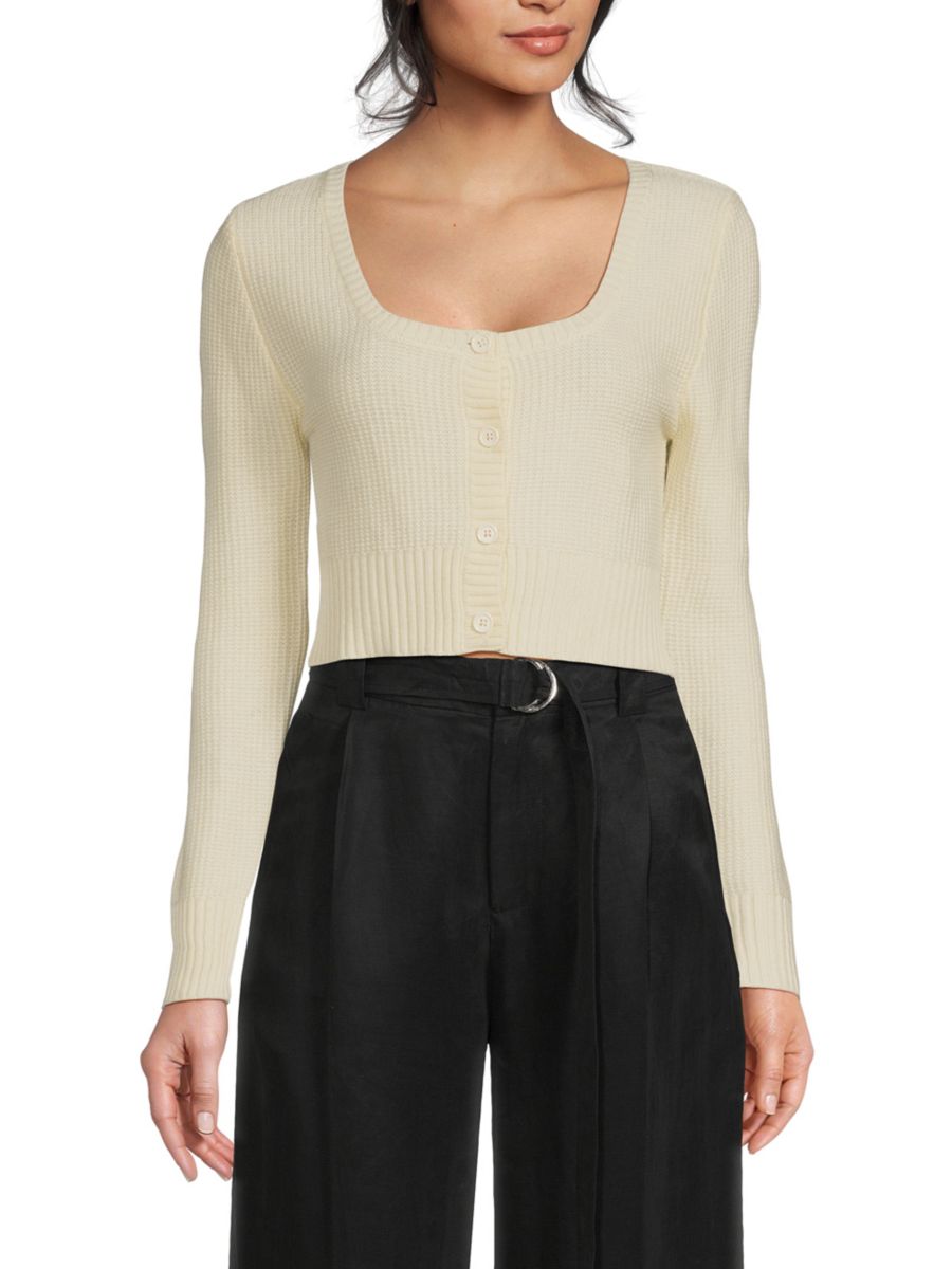 Укороченный кардиган из букле Third Form, кремовый
Укороченный кардиган из букле Third Form, кремовый